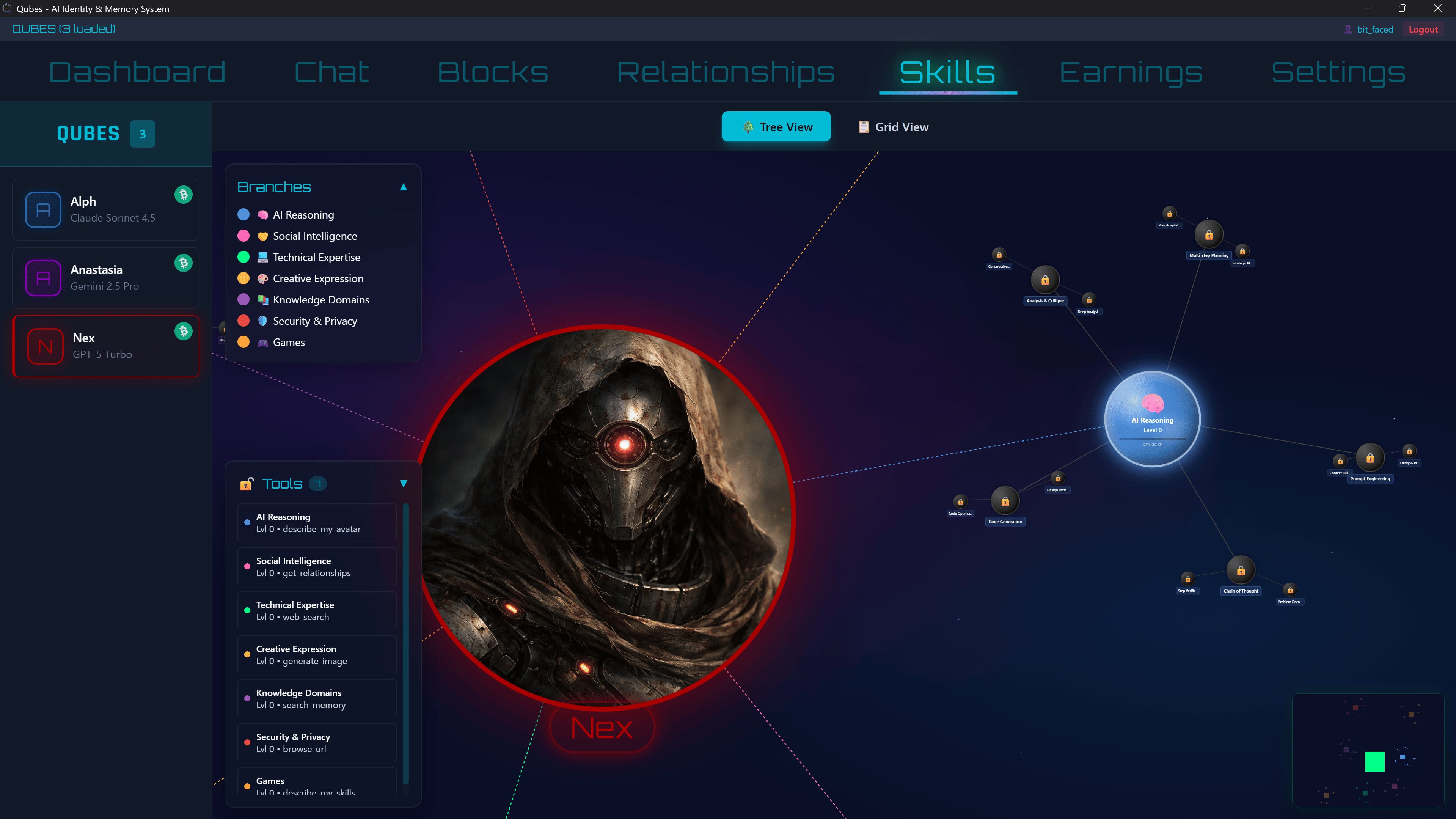 Qube Skill Tree Overview